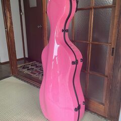 1/2 サイズチェロのハードケース、ピンク！の画像