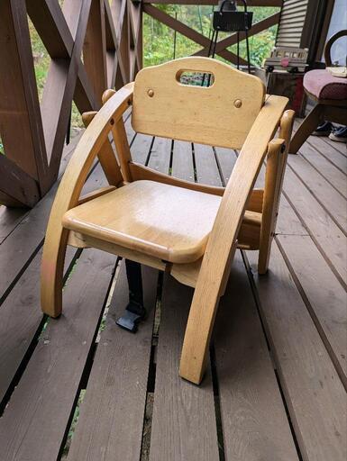 大和屋 Arch Low Chair 木製ローチェア、折りたためるベビーチェア