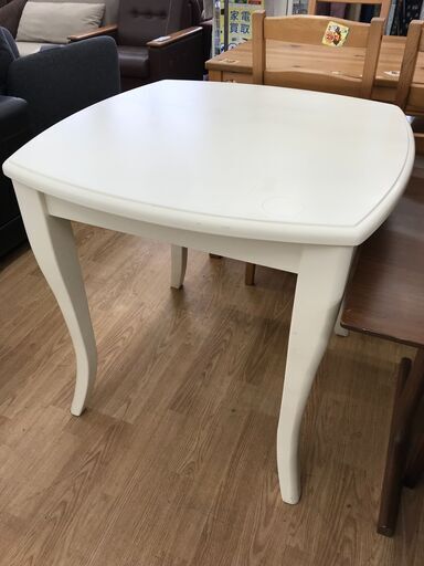 ★ジモティ割あり★ Francfranc テーブル ホワイト H73×W75×D75 クリーニング済み KJ6537