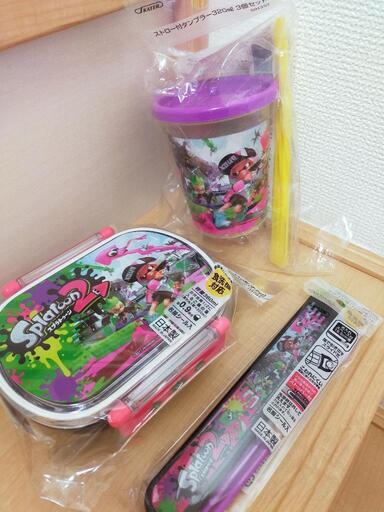 スプラトゥーン2   お弁当箱＆箸＆ストロータンブラーカップ1つ　スプラオマケ付
