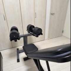 フレックスベル 可変式ダンベル(32kg) スタンド・ベンチ付き
 の画像