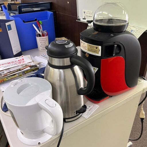 コーヒーメーカー、ケトルの3点セット