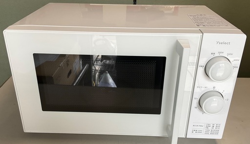 【RKG-221】特価！yselect / 電子レンジ  / 60Hz(西日本専用) / YMW17HL6 /中古品/2023年製
