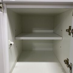 ニトリ/NITORI キッチンボード アルミナ2 ホワイト 幅100cm ハイグロス 食器棚 100KB WH 中古家具 店頭引取歓迎 R8759