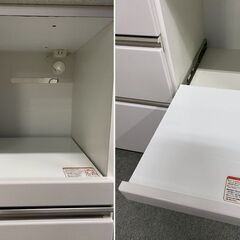 ニトリ/NITORI キッチンボード アルミナ2 ホワイト 幅100cm ハイグロス 食器棚 100KB WH 中古家具 店頭引取歓迎 R8759