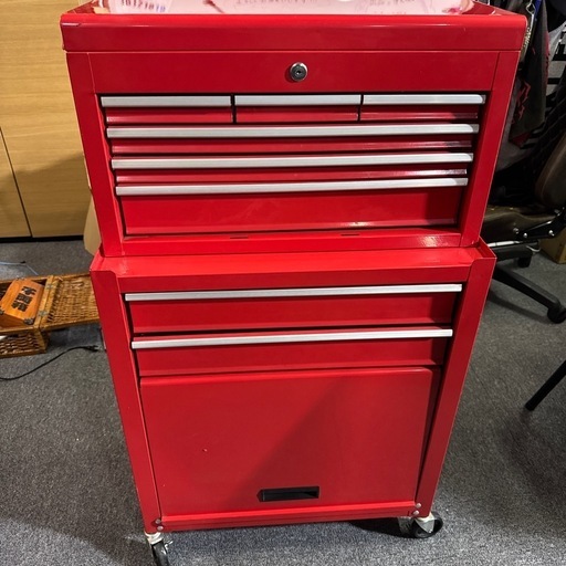チェスト&キャビネット キャスター付き レッド 赤 工具箱 工具入れ 車 バイク DIY 整備