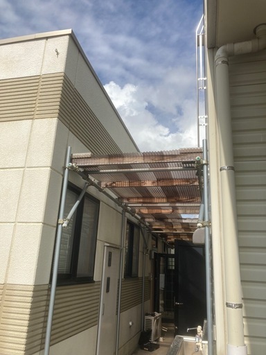 鋼管パイプ　屋根セット　クランプ　パイプ　屋根　　直接引き取り限定