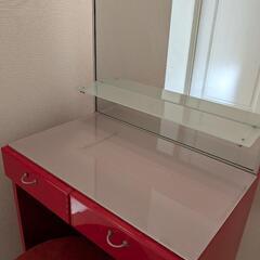 大人可愛いコンパクトドレッサー♪椅子付きの画像