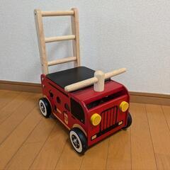 ウォーカー＆ライド 消防車 木のおもちゃ の画像