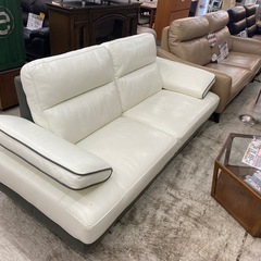 【愛品館 江戸川店】本革 2Pワイドソファ IDC OTSUKA（大塚家具）の画像