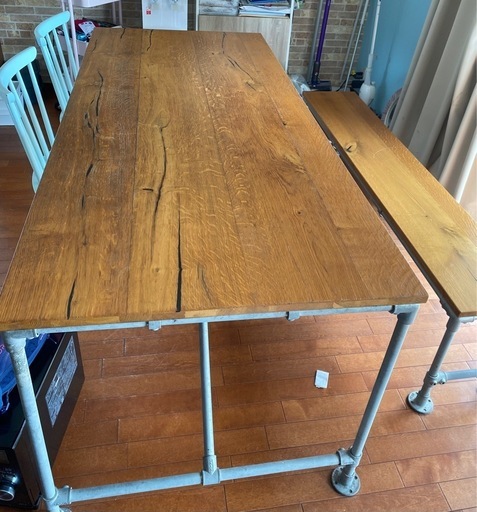 【引渡し決定】Francfranc/フランフラン　バーリーダイニングテーブル　ベンチセット