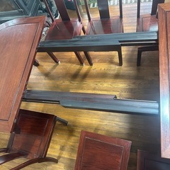 【受付終了】ダイニングテーブル&8脚セット