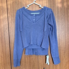 お値下げ致しました⭐️薄紫色 カーディガン 長袖 アンサンブル　...