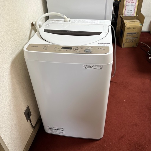 シャープ洗濯機6.0㌔2022年製