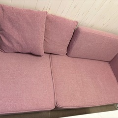 カウチソファ オットマン　クッション2個付きの画像