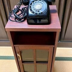 【　無　料　】★美品　＃昭和レトロな電話台　＃電話台　＃木製　#...