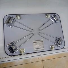 ★ジモティ割あり★  折り畳みテーブル 黒 H45×D30×W19 クリーニング済み OJ6225の画像