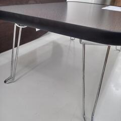 ★ジモティ割あり★  折り畳みテーブル 黒 H45×D30×W19 クリーニング済み OJ6225の画像