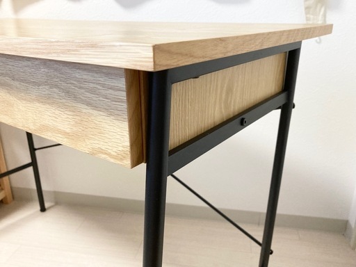 【急募】【再お値下】anthem Desk アンセムデスク 机 ANT-2459NA オーク材 引き出し付 コンパクトデスク