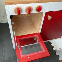 おままごと　木製　キッチン　おもちゃの画像