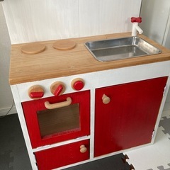 おままごと　木製　キッチン　おもちゃの画像