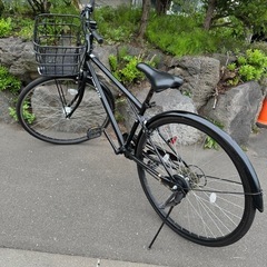コストコ　自転車　シティサイクル　27　シマノ6段切替　LEDラ...