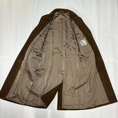 '90メンズビギ Men's BIGI ラム・カシミヤ 茶チェスターコートの画像