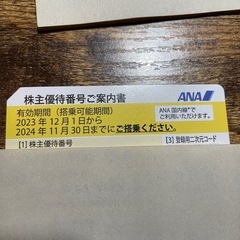 【画像送信】ANA株主優待券