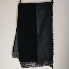和装ショール　黒ベロアの画像