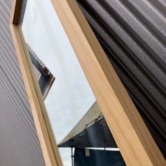 【お取引き中】木製 木製フレーム ミラー 鏡 木製ミラー 木 ハンドメイド 全身鏡 壁掛けミラー 壁掛け 置き型鏡の画像