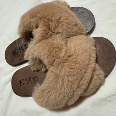 🌼美品　モコモコ　ファーサンダル　36の画像