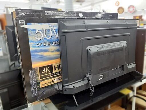 札幌【2023年製 50型 液晶テレビ GH-TV50DGE-BK】グリーンハウス 4K/HDR対応 ダブルチューナー VAパネル ベゼルレスフレーム 50インチ 液晶TV 北20条店