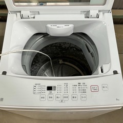 【決定】 2021年製 NITORI 6.0kg 全自動洗濯機 フラットデザイン＆ガラストップ 槽洗浄コース【NTR60】DRLT全自動電気洗濯機の画像