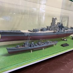 プラモデル、完成品、戦艦の画像