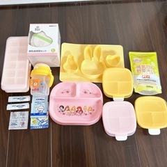 ベビー食器セット　ミキハウス ストローマグ 哺乳瓶野菜洗い　ミルトン　