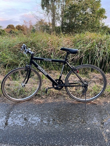 名古屋市内配達無料26インチクロスバイク黒6段変速