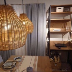 新品　購入1万円　竹のペンダントライト　の画像