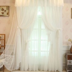 白のシフォンカーテン　200×100 2枚