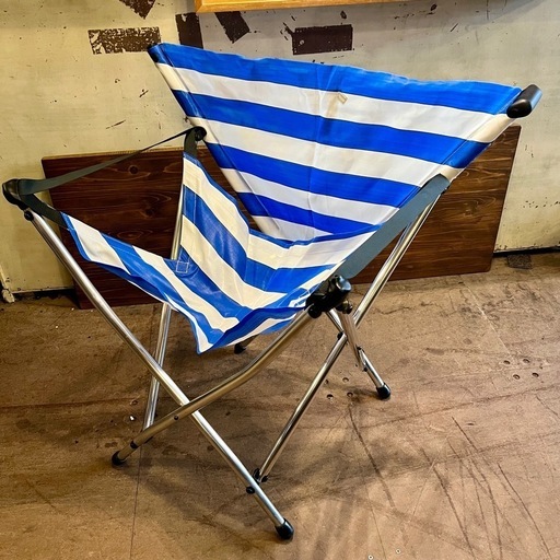 《売約済》【武蔵小山店】 美品 ANDREWS MACLAREN マクラーレン　Gadabout Chair ガダバウトチェア ブルー　青　折りたたみ　チェア　アウトドア　キャンプ　バーベキュー　BBQ 希少　ビンテージ　レア　折り畳み椅子 フォールディングチェア 英国製チェア