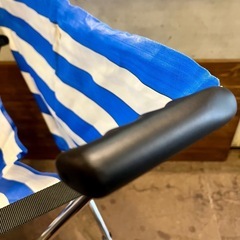 【武蔵小山店】 美品 ANDREWS MACLAREN マクラーレン　Gadabout Chair ガダバウトチェア ブルー　青　折りたたみ　チェア　アウトドア　キャンプ　バーベキュー　BBQ 希少　ビンテージ　レア　折り畳み椅子 フォールディングチェア 英国製チェアの画像