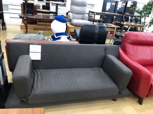 ソファーベッド　グレー