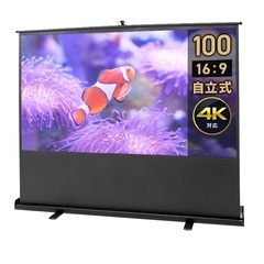 イーサプライ 自立式 プロジェクタースクリーン 100インチ