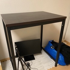 スタンディングデスク 幅80cm x 60cm 高さ98cm 木...
