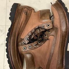 【25cm/US7W】Timberland ティンバーランド　7ホールトレッキングブーツ　ブラウン/キャンバス×オイルドレザー）の画像