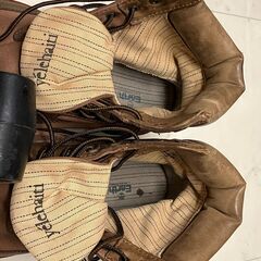 【25cm/US7W】Timberland ティンバーランド　7ホールトレッキングブーツ　ブラウン/キャンバス×オイルドレザー）の画像