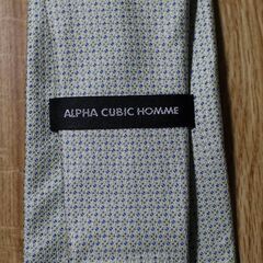 【2点で2,500円 未着用】その④ ALPHA CUBIC   シルク100%ネクタイ 日本製の画像