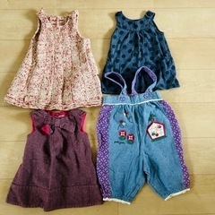 1着100円！ 80cm 女の子 チュニック ワンピース サロペット