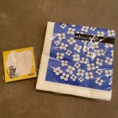 付箋、ペーパーナプキン