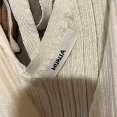 MURUA ラップスタイルニット 半袖 Fサイズ アイボリーの画像