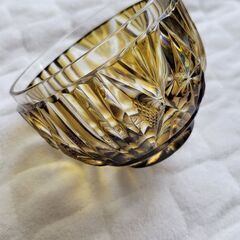薩摩切子未使用品！ 小付鉢 黄単品又は他の色とまとめ売り可